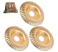 Kit de disques à sculpter le bois pour meuleuses d'angle 4" et 4-1/2", disque à sculpter le bois, disque de coupe en carbure de tungstène avec alésage de 5/8", idéal pour la découpe (B 3 Pcs)