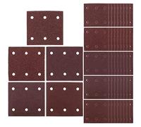 Kit de disques abrasifs Velcro 40/60/80/100/120 Grain 6 trous 50 x 114 x 102 mm Compatible avec Makita BO4554 BO4561