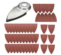 Kit de disques de ponçage pour doigts, Outil multifonction oscillant à doigts, Kits de tampons de ponçage avec 50 pièces de papier de verre compatibles, Outil multifonction oscillant