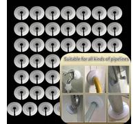 Kit de dissimulation de tuyaux, réparation rapide et simple du trou dans le mur, cache-aération en plastique pour trou dans le mur, convient pour les robinets de douche, les robinets d'angle, les robi