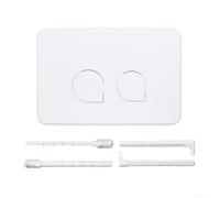 Kit de double plaque de chasse d'eau compatible avec Geberit UP300 UP320 et toutes les séries, panneau de bouton poussoir moderne pour projets de rénovation (blanc)