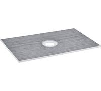 Kit de douche avec rebord, kit de receveur de douche 1524 x 965 mm avec drain central de 160 mm, kits d'installation de douche légers en EPS avec 2 tissus imperméables, barres de pente pour receveur d