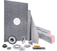 Kit de douche étanche SucceBuy, 48 x 72 pouces, vidage central, système de douche complet de bricolage pour les installations de salle de bains