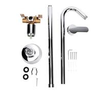 Kit de Douche Extérieure en Acier Inoxydable avec Pomme de Douche à Effet de Pluie Ronde pour Piscine, Plage, Jardin, Robinet en Acier Inoxydable 304, Tête de 3,54 Pouces,