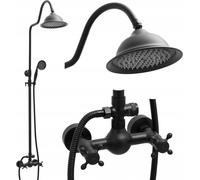 Kit de douche Système de douche à effet pluie avec pomme de douche Douchette pour salle de bain Noir
