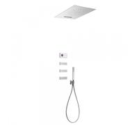 Kit de douche thermostatique électronique et encastré SHOWER TECHNOLOGY avec contrôle électronique compris (blanc) - TRES 092864