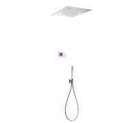Kit de douche thermostatique électronique et encastré SHOWER TECHNOLOGY CHROMOTHERAPY avec Contrôle électronique compris (blanc)
