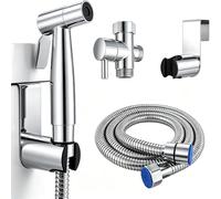 Kit de Douchette de Bidet en Acier Inoxydable, Vaporisateur de Toilette | Douchette à Main avec 1.5m Tuyau et Support, Kit Douchette WC Complet, Pulvérisateur de Bidet à Main pour Hygiène Personnelle