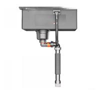 Kit de drainage anti-odeur pour évier de cuisine | Tuyau de vidange d'évier mural avec connecteurs réglables pour tuyaux de 30/40/50 mm, pièces de rechange pour plomberie de