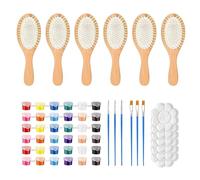 Kit de Fabrication de Brosse à Cheveux en Bois Coffret DIY pour Peindre sa