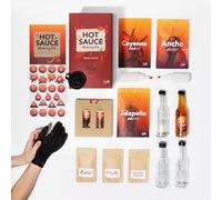 Kit de Fabrication de Sauce Piquante | DIY Sauce Piquante | Coffret Cadeau pour Amateurs de Piment et passionnés de cuisine épicée | Idée Cadeau Originale pour Anniversaire, Noël, Saint-Valentin