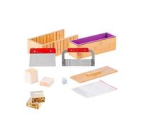 Kit de Fabrication de Savon en Bambou Moule en Silicone et 2 Coupeurs en Acier Inox