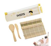 Kit de fabrication de sushis avec boîte à sauce avec couvercle poussoir | Moule à sushis japonais pour maison, restaurant, bureau, boîte à déjeuner, pique-nique, camping, pêche, voyage