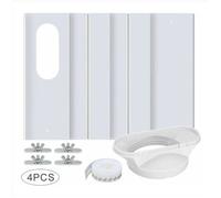 Kit de Fenêtre pour Climatiseur Portable, avec Coupleur Universel Panneau en PVC Renforcé Réglable Joint de Fenêtre Kit d'Aération