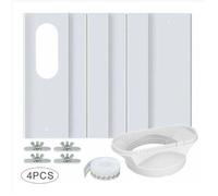 Kit de Fenêtre pour Climatiseur Portable, avec Coupleur Universel Panneau en PVC Renforcé Réglable Joint de Fenêtre Kit d'Aération