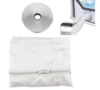 Kit de Fenêtre pour Climatiseur Portable - Pièces d'évacuation sans perçage | Joint d'Étanchéité pour Fenêtre à Battant - pour Mur Porte Latérale Sol Chambre Salon Voyage Dortoir Garage