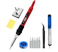 Kit de fer à souder 80W, température réglable, LCD, outils de soudage, chauffage en céramique, pointes de soudage, pincettes, fil à souder 936R SET5