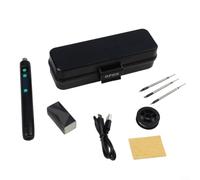Kit de fer à souder électrique sans fil rechargeable avec contrôle de température LED Chauffage rapide pour réparation d'appareils électroménagers projets de bricolage Usage domestique (Noir)