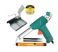 Kit De Fer À Souder Électronique 60W, Pistolet Soudage En Étain Durable Avec Interrupteur Lumineux, Équipement Thermique Externe For Micropuce Chauffage PréCis(6 pcs Kit with Stand)