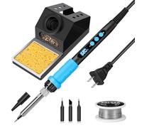 Kit de fer à souder haute puissance 100 W, chauffage rapide, affichage numérique, contrôle de la température précis de 180 °C à 480 °C, kit de soudure portable avec capuchon de protection, mode veille