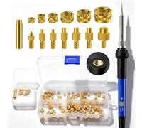 Kit de fer à souder, jeu d'inserts filetés, pointes de fer à souder à température réglable pour inserts filetés, écrous de fusion M2 M3 M4 M5 M6 M8, accessoires d'imprimante 3D compatibles