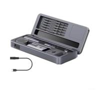 Kit de fer à souder numérique 100 W, pour une chaleur rapide de 82,2 à 450 °C, contrôle précis avec 6 embouts, outil de soudage portable pour électronique, stockage gris standard HS-02B (C)