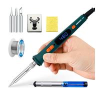 Kit de fer à souder numérique 100W/120W, ensemble d'outils de réparation de fer à souder électrique, double température d'étalonnage 200-600C 907S-set1 220V