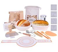 Kit de fermentation avec paniers de fermentation, bocal à levain et accessoires, 34 pièces.