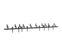 Kit de ferrures de porte coulissante 305 cm en acier revêtu par pulvérisation noir avec butées de porte et roulettes pour portes de grange, accessoires de montage inclus, idéal pour portes intérieures