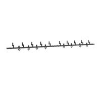 Kit de ferrures de porte coulissante 427 cm en acier revêtu par pulvérisation noir pour portes doubles de grange avec support de bypass et butées de porte pour un glissement en douceur et un montage