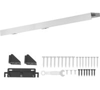 Kit de ferrures pour porte coulissante SucceBuy 1219 mm, rail double pour porte coulissante en aluminium, système pour portes (épaisseur 25-45 mm / largeur 610 mm), coulissement doux et silencieux