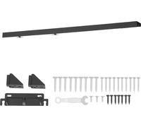 Kit de ferrures pour porte coulissante SucceBuy 1524 mm, rail double pour porte coulissante en alliage d'aluminium, système de porte coulissante à double rail pour armoires (épaisseur 25-45 mm / large