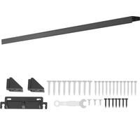 Kit de ferrures pour porte coulissante SucceBuy 1829 mm, rail double pour porte coulissante en alliage d'aluminium, système de porte coulissante pour armoires (épaisseur 25-45 mm / largeur 951 mm), gl