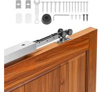 VEVOR Kit de Quincaillerie pour Porte Coulissante Rail 144,1 cm, Système Coulissant pour Porte à Galandage avec Mécanisme de Fermeture Amortie, pour Vantail Simple Épaisseur 2,5-4,5 cm Largeur 76,2 cm