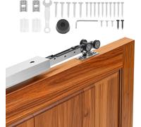 Kit de ferrures pour porte coulissante VEVOR 1746 mm, rail pour porte coulissante avec fermeture douce pour un glissement fluide et silencieux, système de porte coulissante pour portes simples (épaiss