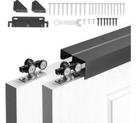 Kit de ferrures pour porte coulissante VEVOR 1829 mm, rail double pour porte coulissante en alliage d'aluminium, système de porte coulissante pour armoires (épaisseur 25-45 mm / largeur 951 mm), facil