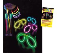 Kit de fête fluo - PTIT CLOWN - 20 pièces - Noir - Idéal pour les fêtes