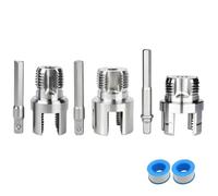 Kit De Filetage Pour Tuyaux Pvc 3 Pièces, Outil De Filetage Intégré Interne Et Externe 1/2, 3/4 Et 1 Pouce, Jeu De Tarauds Et Filières À Tige Hexagonale Pour La Réparation De Tuyaux Deau En Pvc