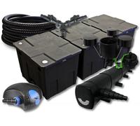 SunSun Kit complet: CBF-350C Filtre de bassin jusqu'à 90000 L, CTF-12000 pompe de filtration 12000l/h 100W, CUV-272 lampe uv 72W, 25m Tuyau 25 mm, CSP-250 Écumeur 2500l/h 45W, Y-distributeur