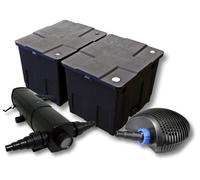 Kit de filtration pour étang, capacité 60 000 litres, lampe UVC 18 W, pompe écologique 40 W, tuyau de 25 mètres