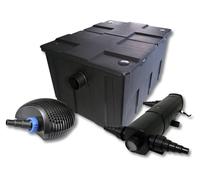 Kit de filtration pour étang, capacité 60 000 litres, lampe UVC 24 W, pompe 40 W, débit 6000 l/h