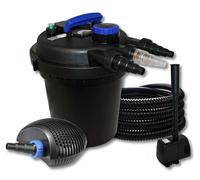 Kit de filtration pour étang, capacité 6000 litres, lampe UVC 11 W, pompe 10 W, tuyau de 25 mètres, fontaine