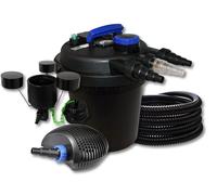 Kit de filtration pour étang, capacité 6000 litres, lampe UVC 11 W, pompe 20 W, tuyau de 25 mètres, écumeur