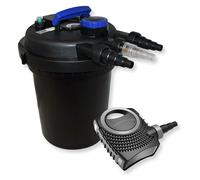 Kit de filtration pour étang, capacité 6000 litres, lampe UVC 11 W, pompe 70 W, tuyau de 25 mètres