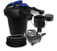 Kit de filtration pour étang, capacité 6000 litres, lampe UVC 11 W, pompe 8000 litres/heure, 25 mètres de tuyau