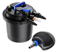 Kit de filtration pour étang, capacité 6000 litres, lampe UVC 72 W, pompe 40 W, tuyau de 25 mètres