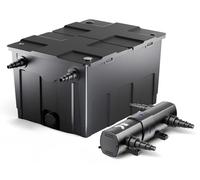 Kit de filtration pour étang de 60 000 litres, comprenant un système UVC de 18W et un biofiltre
