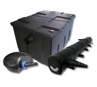 Kit de filtration Teich de 60 000 litres, lampe UVC de 72 W, pompe de 6 000 litres/heure, 40 W, couleur noire