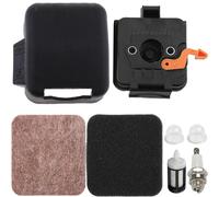 Kit de filtre à air pour coupe-bordures et souffleur de feuilles, comprenant un couvercle de filtre à air, un boîtier de filtre, un filtre à air, un pré-filtre, une bougie d'allumage, un filtre à carb
