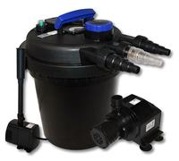 Kit de filtre pour pompe de bassin, capacité 6000 litres, avec lampe UVC de 11 watts. Pompe pour bassin de 65 watts. Pompe pour fontaine